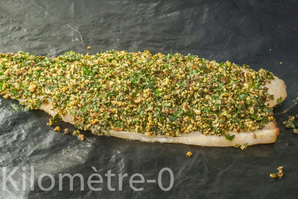 Bar aux amandes, purée de potimarron - Étape 5