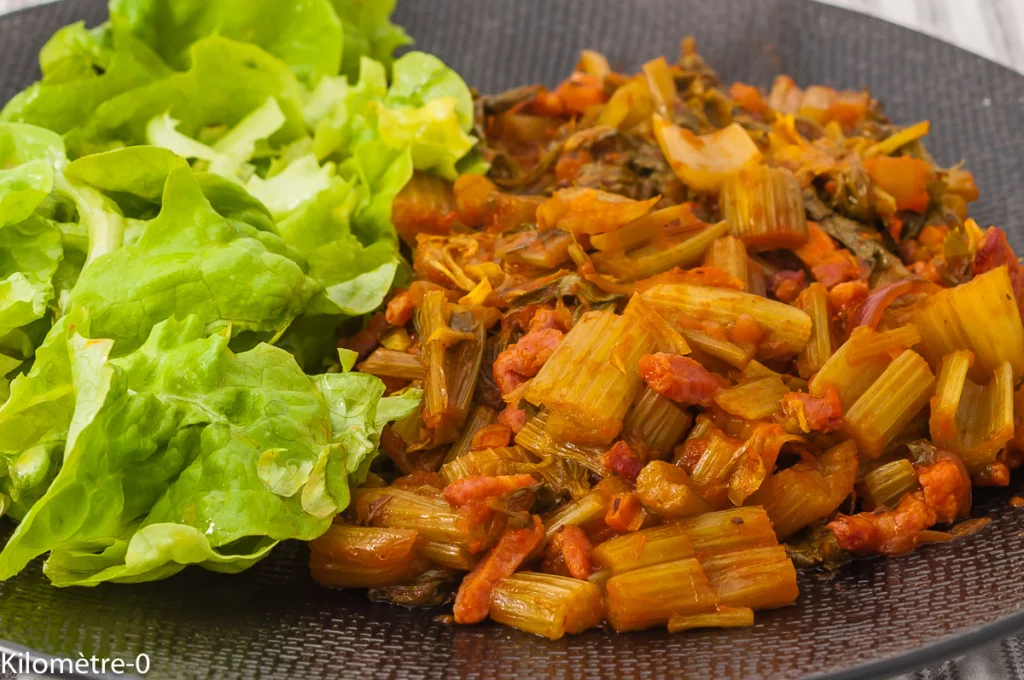 Céleri branche confit aux amandes et aux œufs - Étape 7