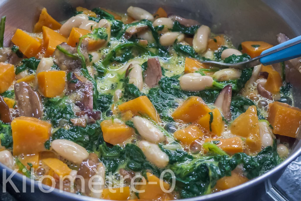 Gâteau aux épinards, patate douce et cèpes - Étape 7