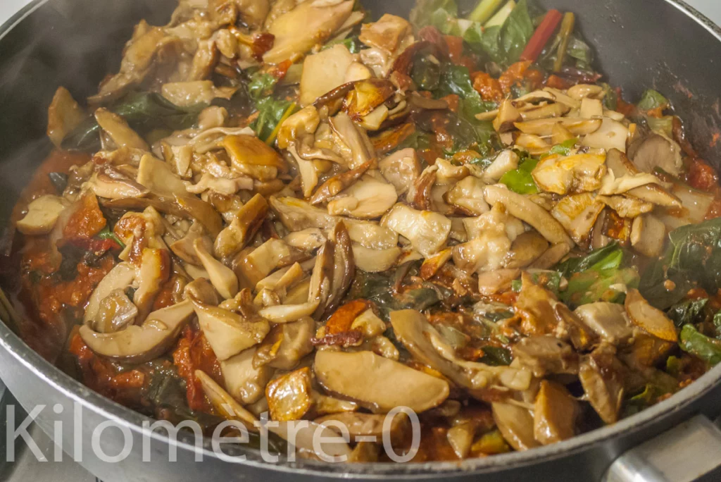 Poêlée de blettes aux cèpes - Étape 4