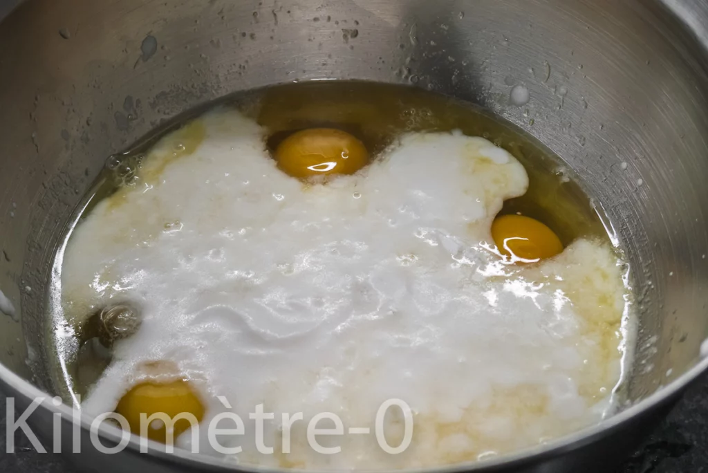 Gâteau à la noix de coco, orange et farine de maïs - Étape 3