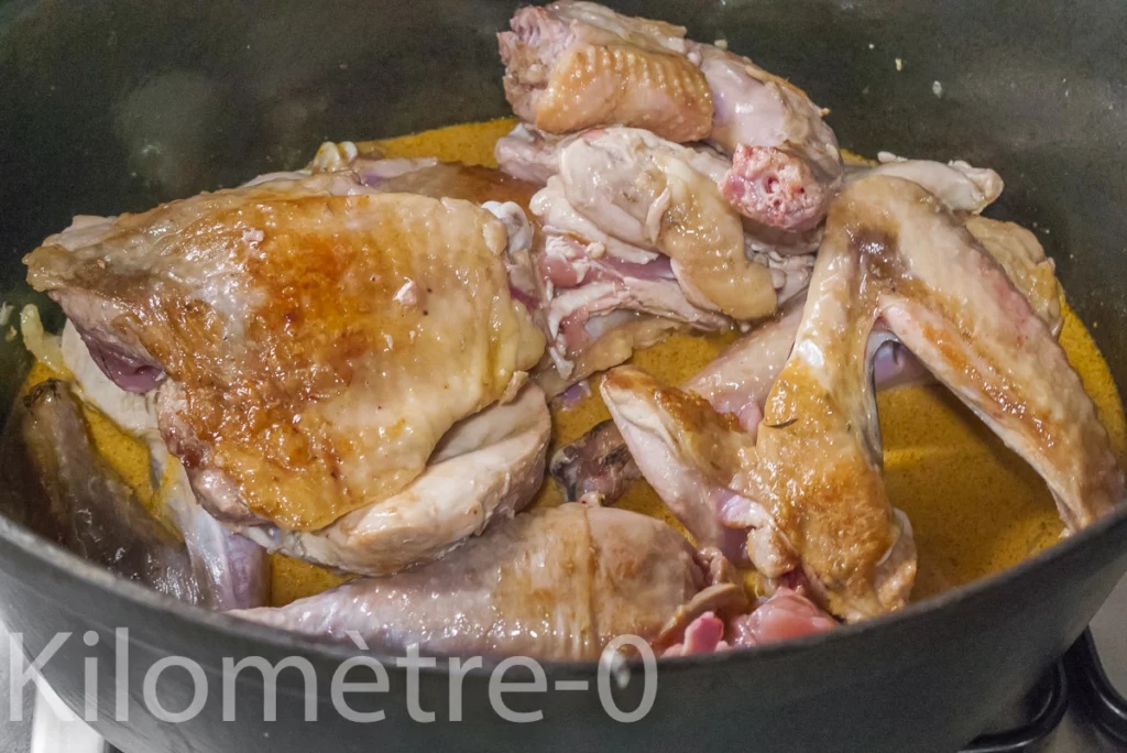 Pintade sauce curry coco au riz - Étape 5