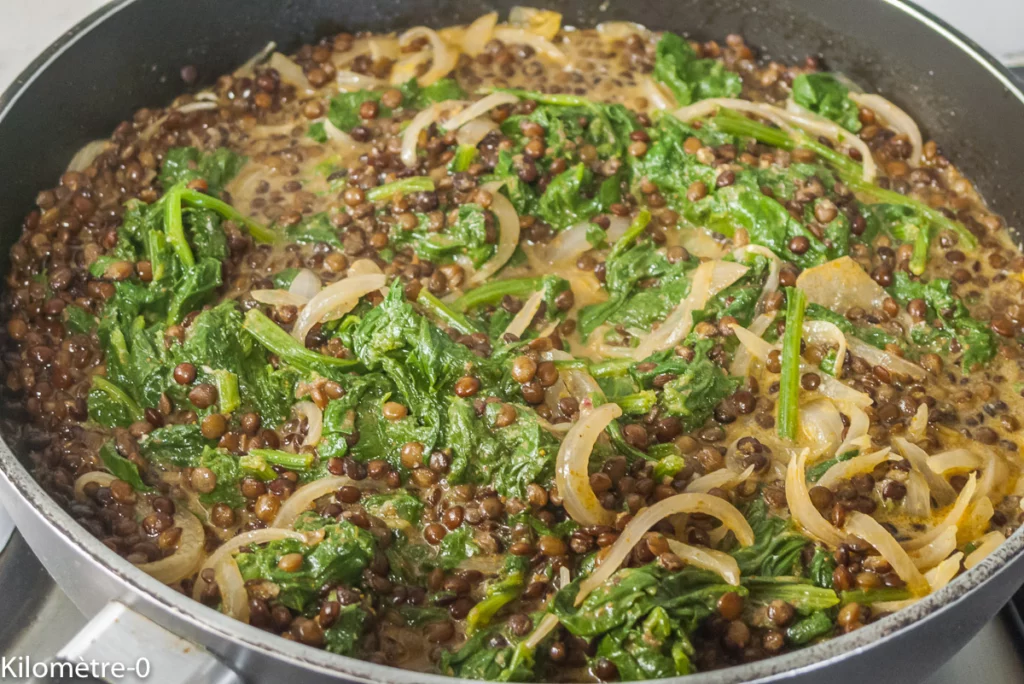 Dhal de lentilles aux épinards et lait de coco - Étape 9