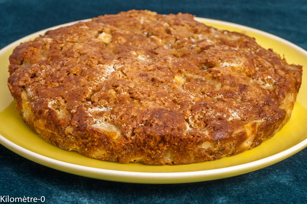 Photo de recette de dessert, gâteau, moelleux, poires, amandes, facile, bio, automne, hiver, fruits d'hiver, Kilomètre-0, blog de cuisine réalisée à partir de produits de saison et issus de circuits courts