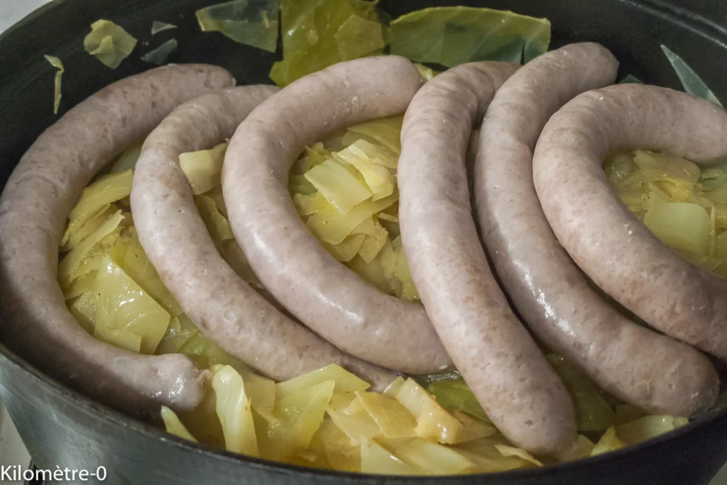 Saucisses au chou, sauce au curry et lait de coco - Étape 7