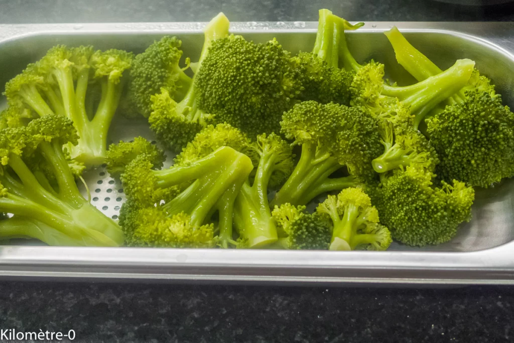 Cake aux brocolis - Étape 1