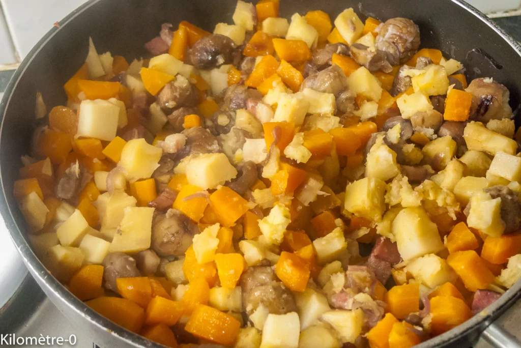 Poulet rôti aux lardons, panais et carottes - Étape 8