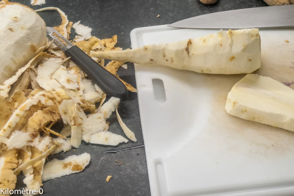 Poulet rôti aux lardons, panais et carottes - Étape 2