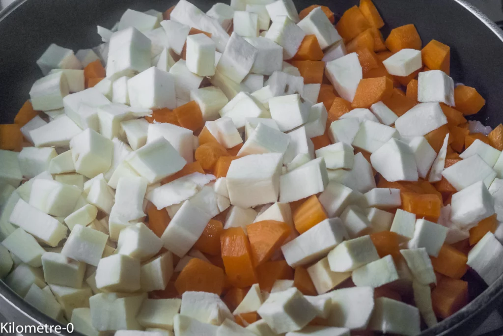 Poulet rôti aux lardons, panais et carottes - Étape 4