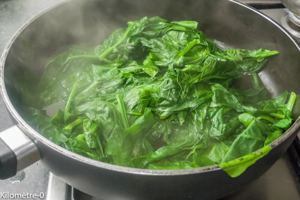 Galettes à la polenta et aux épinards - Étape 2
