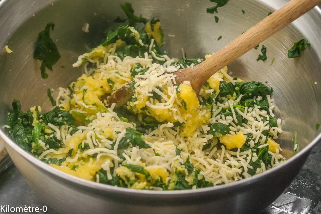 Galettes à la polenta et aux épinards - Étape 5