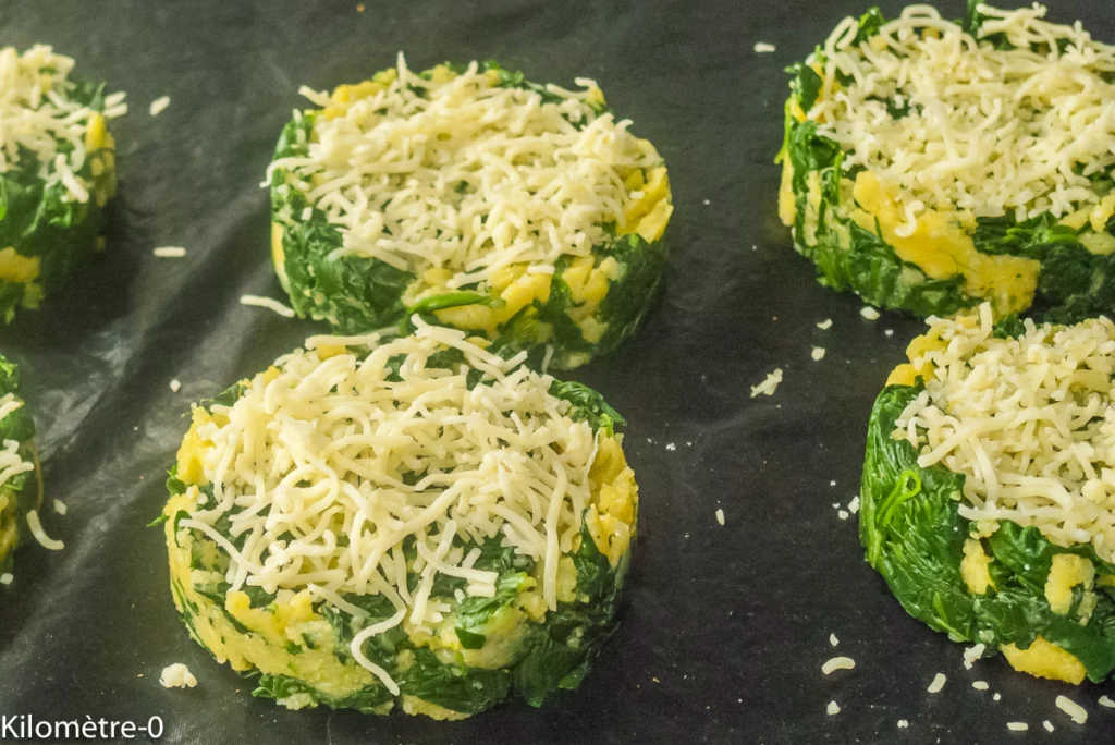 Galettes à la polenta et aux épinards - Étape 6