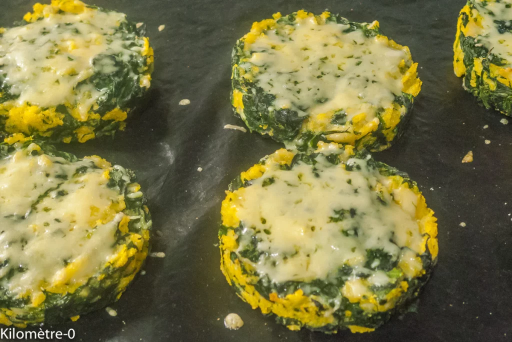 Galettes à la polenta et aux épinards - Étape 7