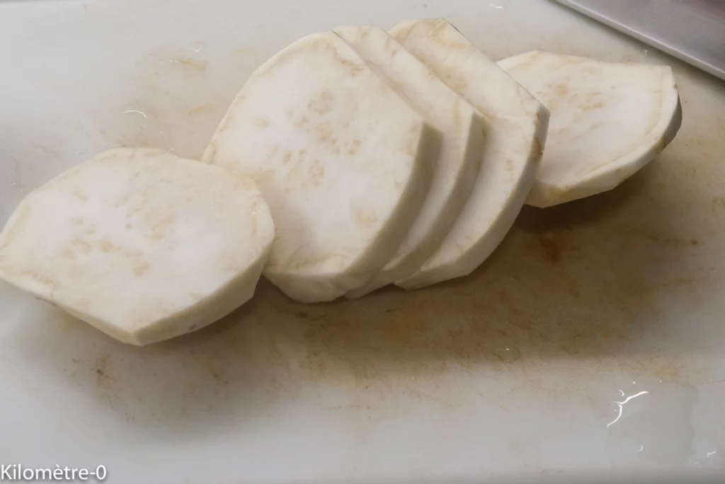 Céleri et patates douces au four, houmous de pois chiches - Étape 2