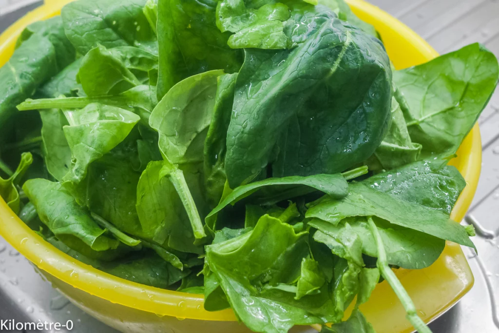 Galettes à la polenta et aux épinards - Étape 1