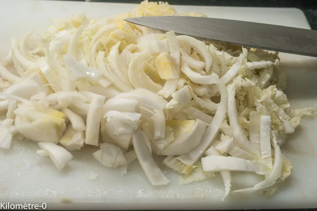 Chou chinois aux carottes et saint-jacques - Étape 2