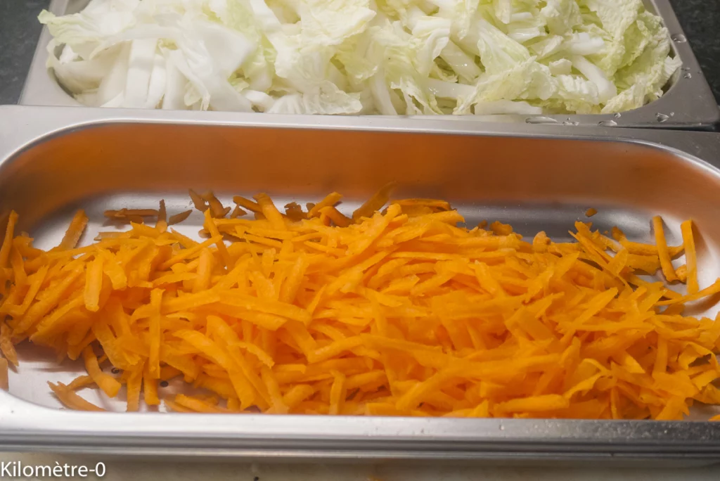 Chou chinois aux carottes et saint-jacques - Étape 3