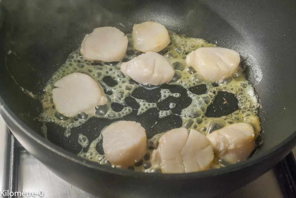 Chou chinois aux carottes et saint-jacques - Étape 5