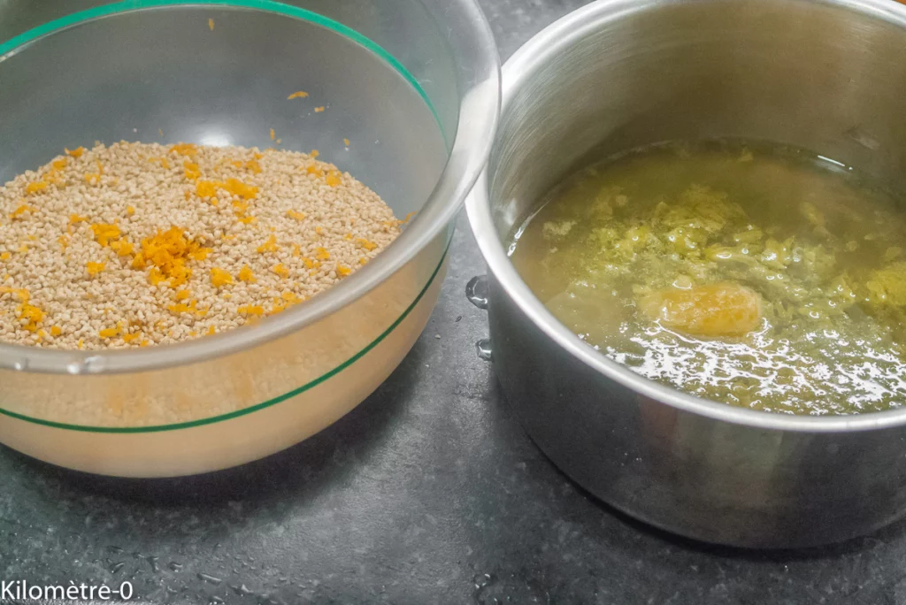 Taboulé aux agrumes et aux crevettes grises - Étape 3