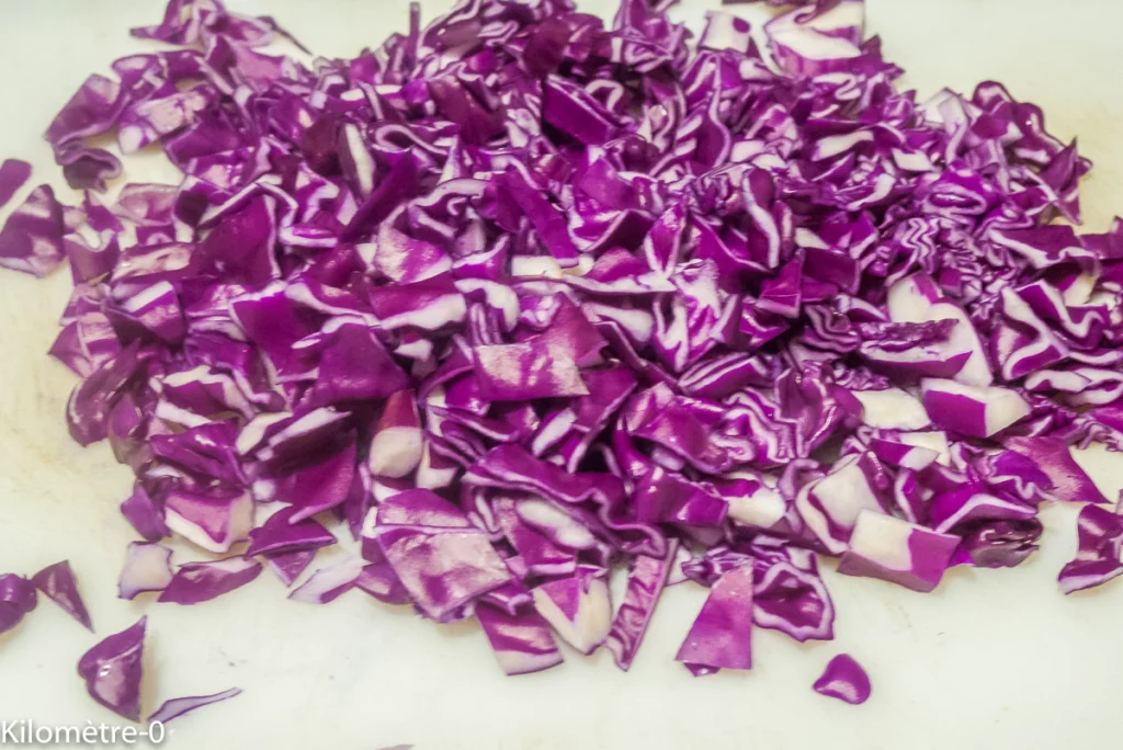 Salade de chou rouge et chou romanesco aux oeufs - Étape 3
