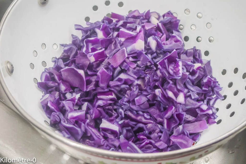 Salade de chou rouge et chou romanesco aux oeufs - Étape 4