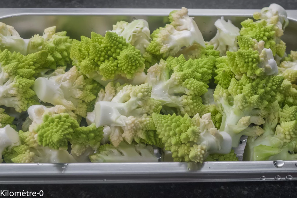 Salade de chou rouge et chou romanesco aux oeufs - Étape 2