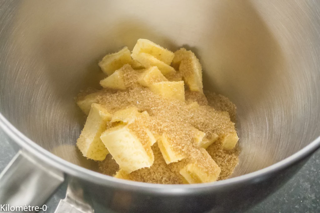 Sablés bicolores au thé matcha - Étape 1