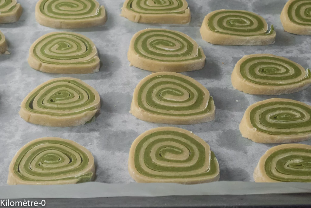 Sablés bicolores au thé matcha - Étape 10
