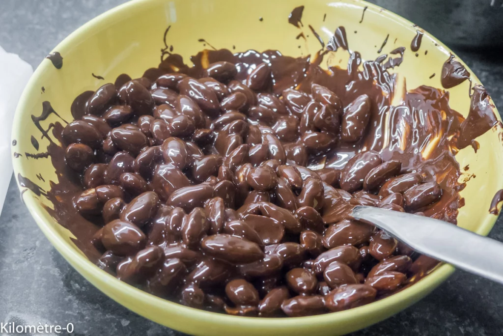 Amandes enrobées de chocolat - Étape 3