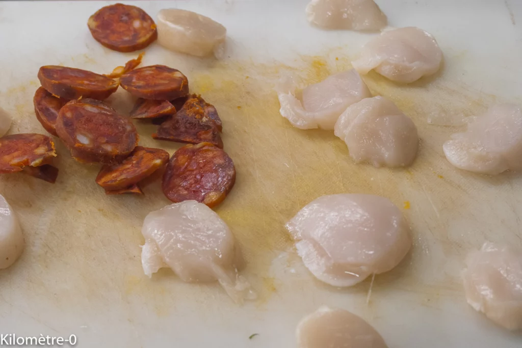 Saint jacques au chorizo, purée de courge butternut - Étape 3