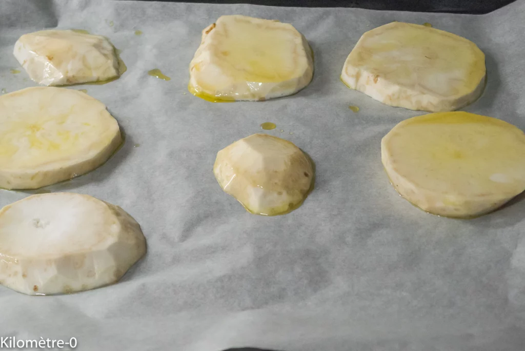 Céleri au four aux champignons et noisettes - Étape 2