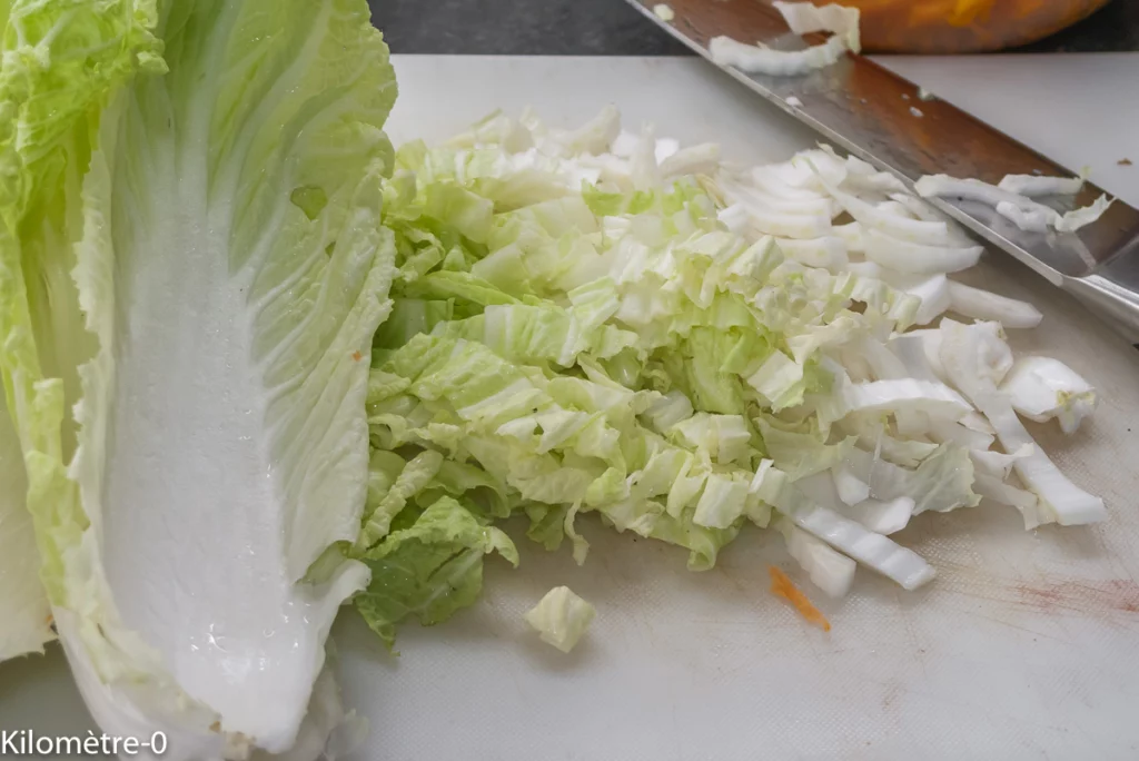 Salade de chou chinois aux carottes et saint-jacques - Étape 1