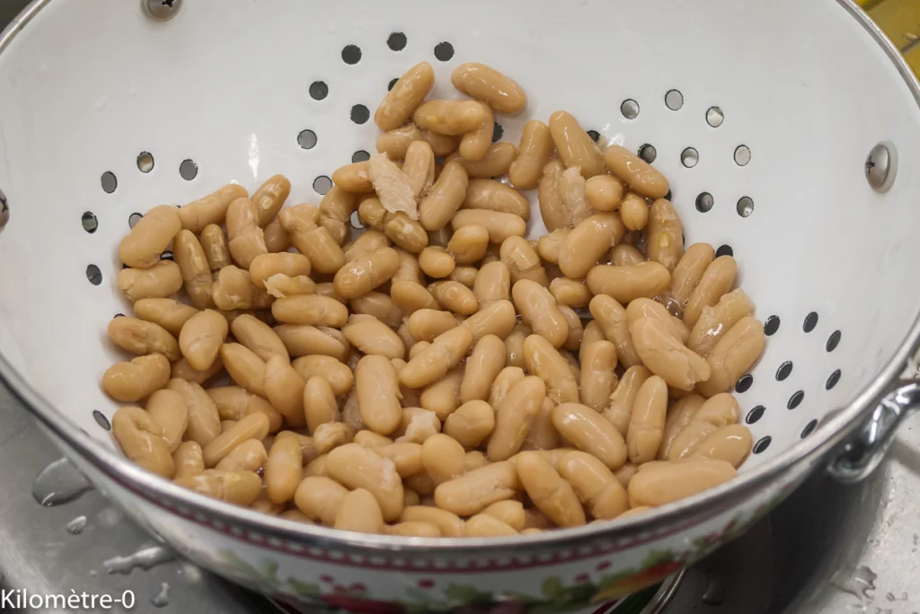 Lentilles aux haricots blancs, épinards et lardons - Étape 6