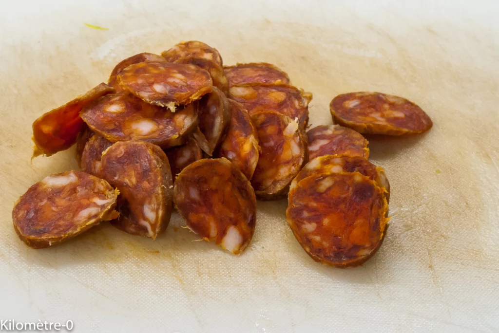 Pâtes au chorizo, poireaux et haricots blancs - Étape 3