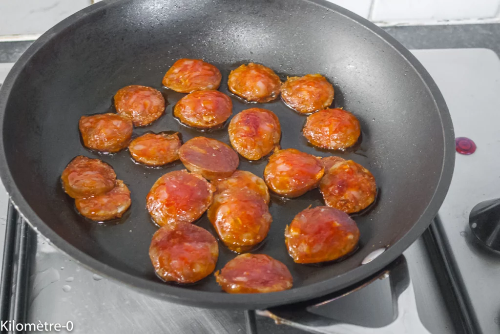 Salade d&rsquo;hiver au chorizo et oranges - Étape 1