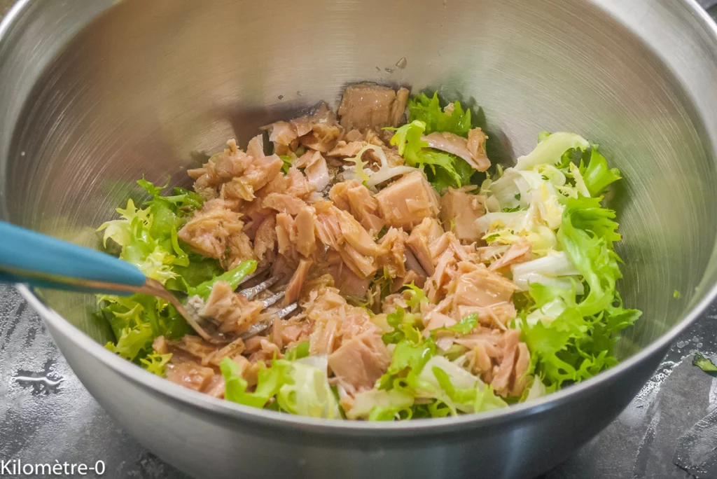 Salade de haricots blancs au thon facile et rapide - Étape 3