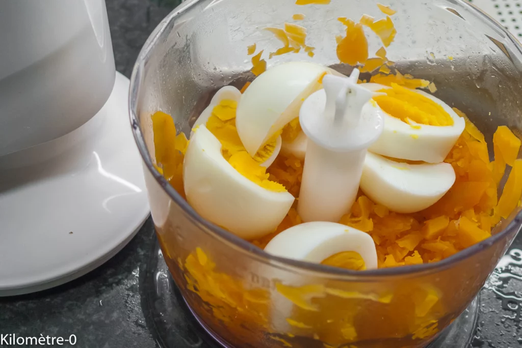 Rillettes de carottes cuites aux œufs durs - Étape 3