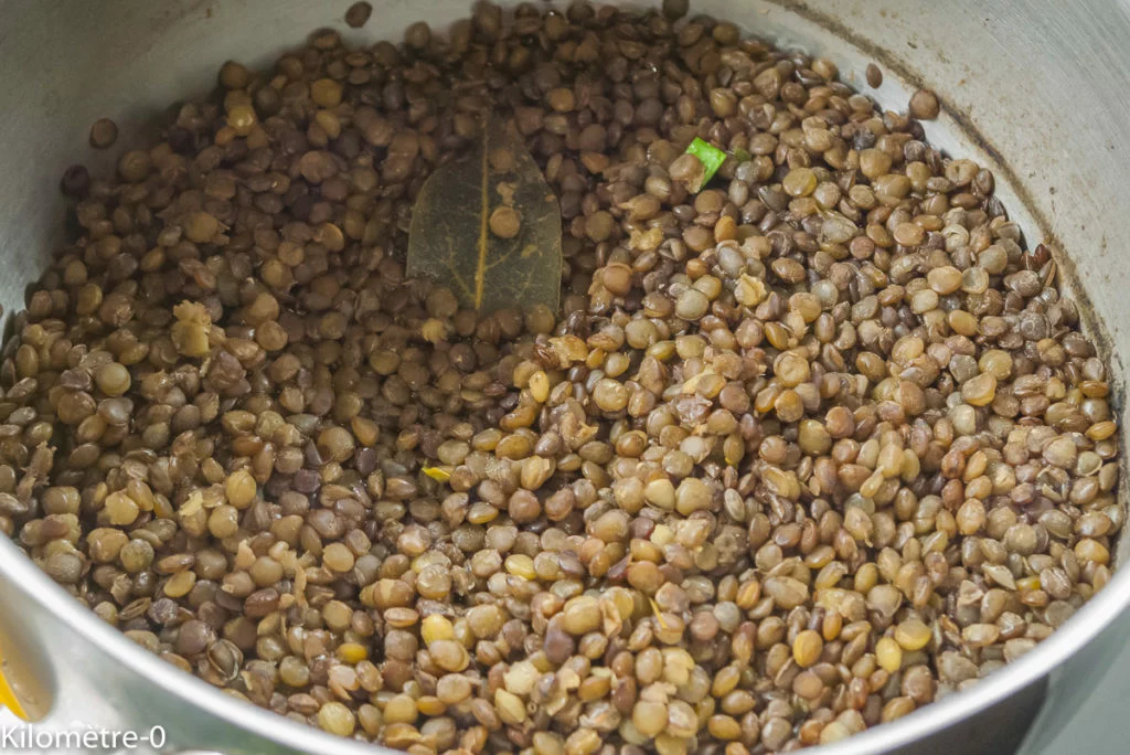 Oeufs en meurette aux lentilles - Étape 1