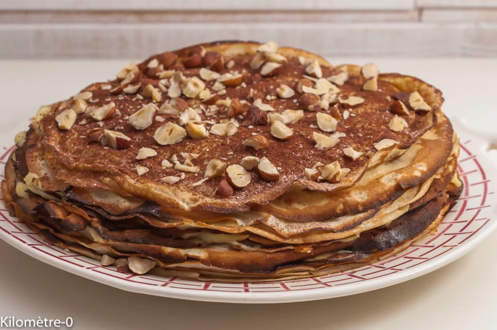 Gâteau de crêpes à la crème pâtissière - Étape 7