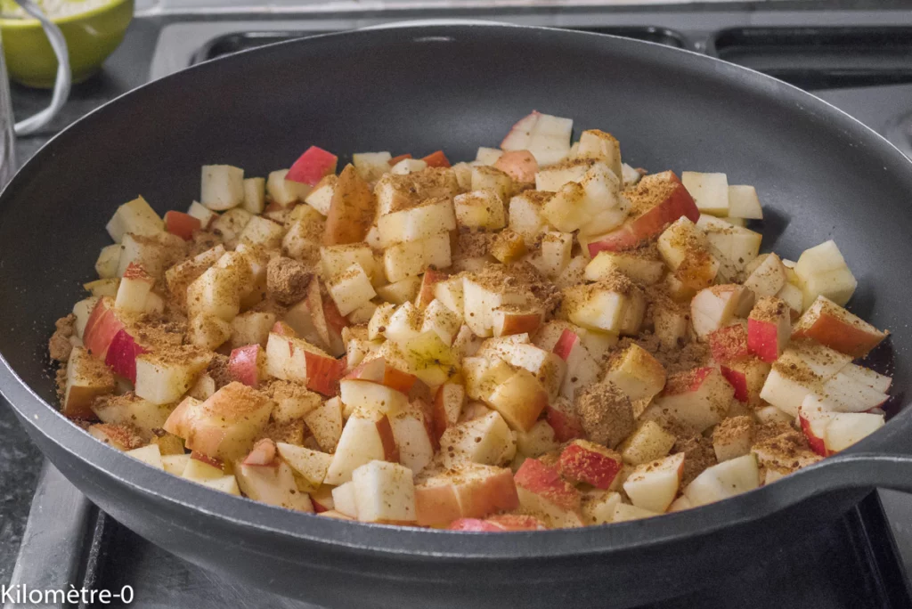 Gâteau du matin aux flocons de sarrasin et aux pommes - Étape 2