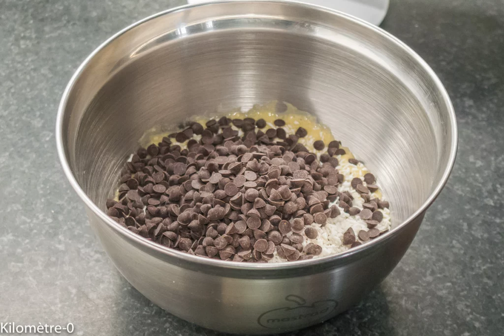 Biscuits moelleux à la noix de coco, noix de cajou et chocolat, sans beurre, sans sucre - Étape 3