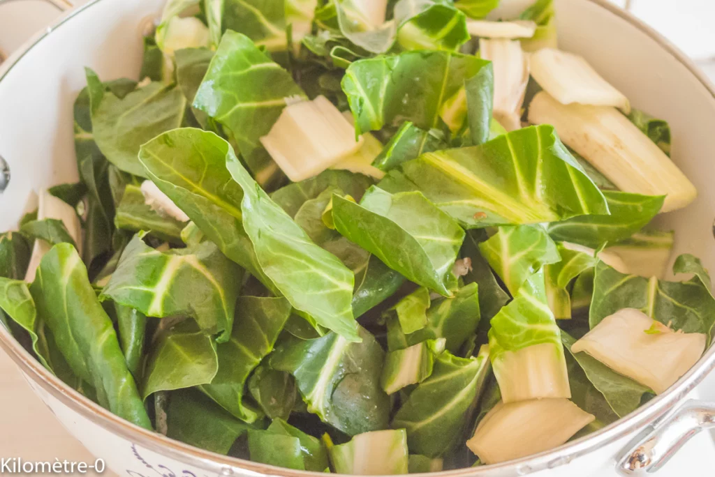 Poêlée de blettes aux champignons, lardons et bolognaise - Étape 3