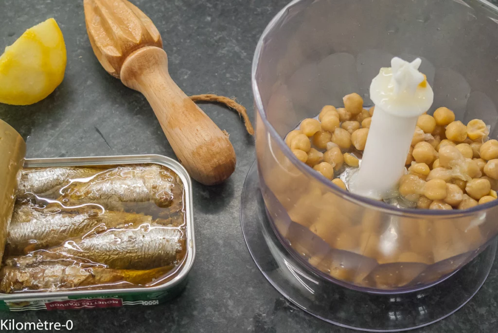 Radis fleur à la mousse de sardines - Étape 1