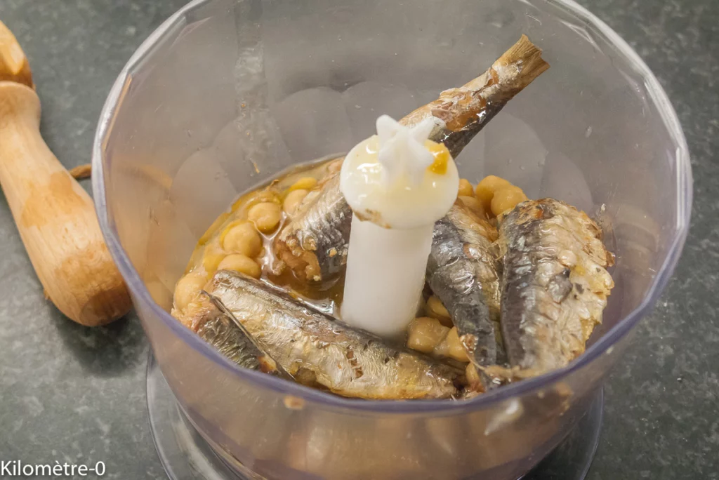 Radis fleur à la mousse de sardines - Étape 2