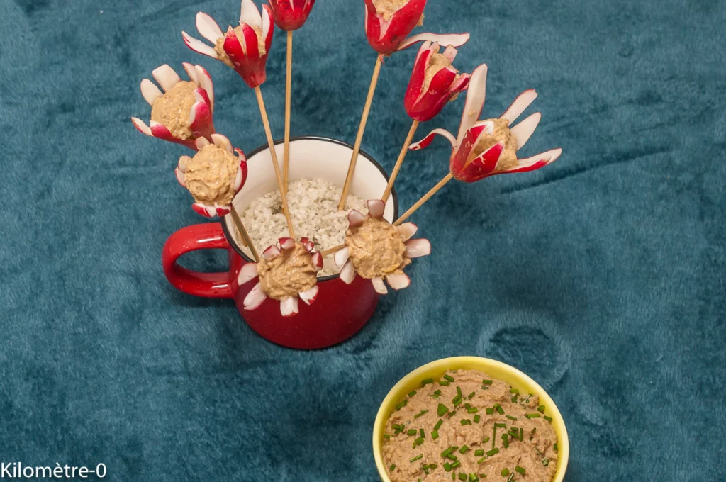 Radis fleur à la mousse de sardines - Étape 7