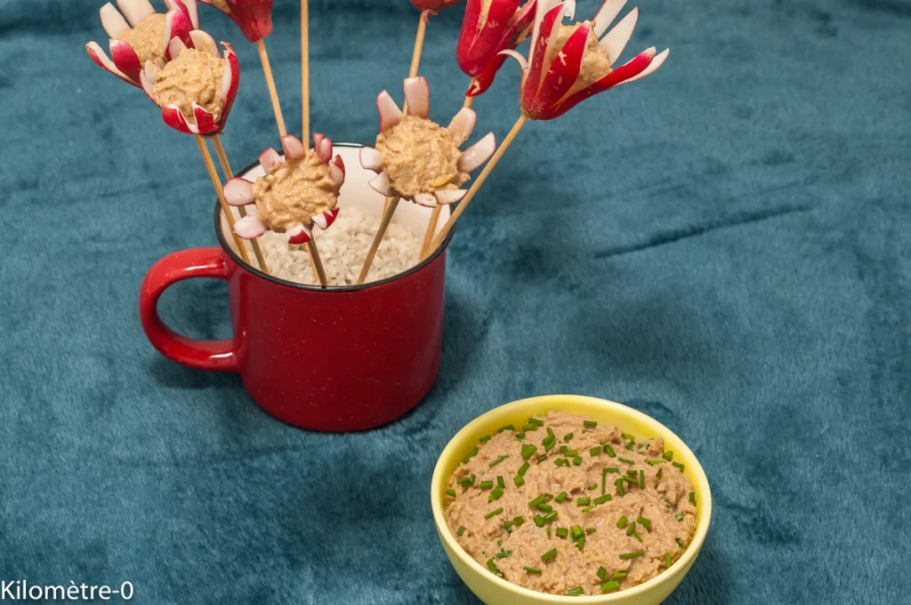 Radis fleur à la mousse de sardines - Étape 8