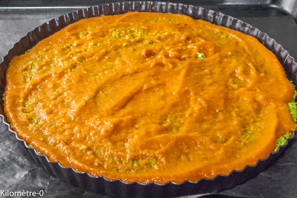 Pizza de brocolis au chorizo et emmental - Étape 6