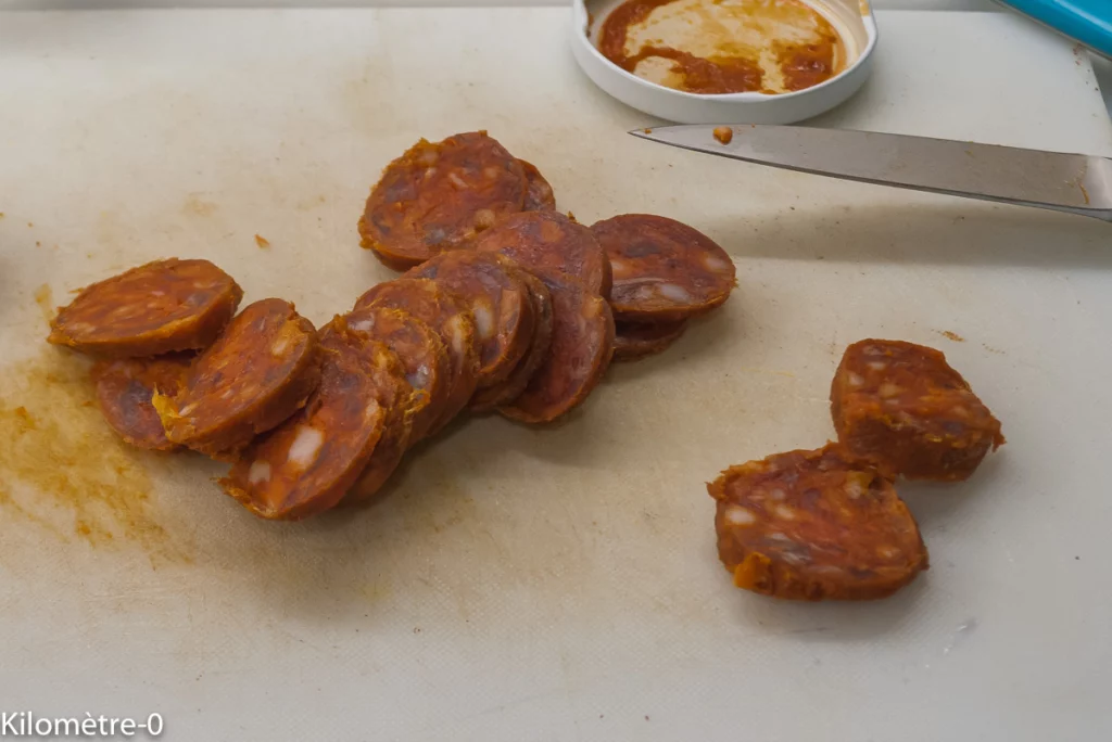 Pizza de brocolis au chorizo et emmental - Étape 8