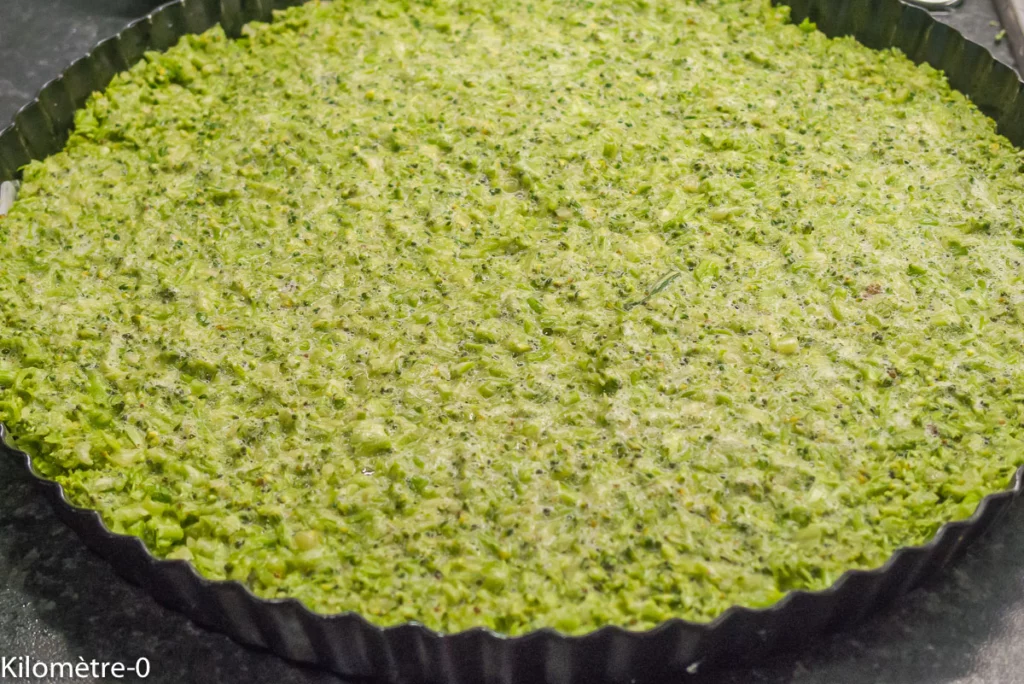 Pizza de brocolis au chorizo et emmental - Étape 5