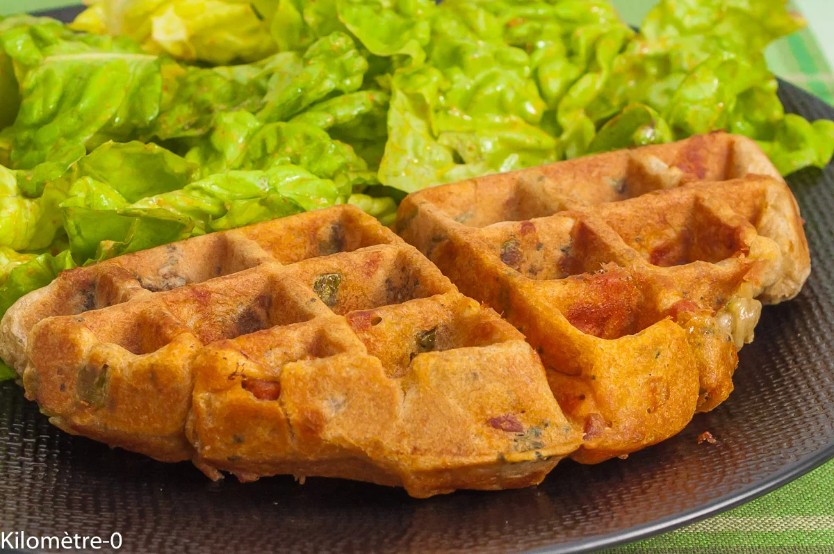 Photo de recette de gaufres, salés, apéro, gâteau, chorizo, brocolis, légumes, hiver, automne, comté, fromage, dinette, bio, Kilomètre-0, blog de cuisine réalisée à partir de produits de saison et issus de circuits courts